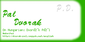 pal dvorak business card